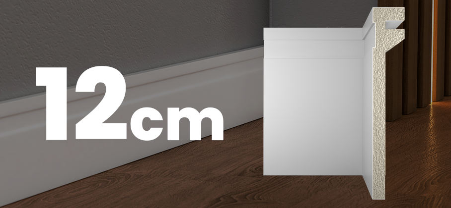 Rodapés Poliestireno - Pix Revestimentos (Sobrepor 12cm)